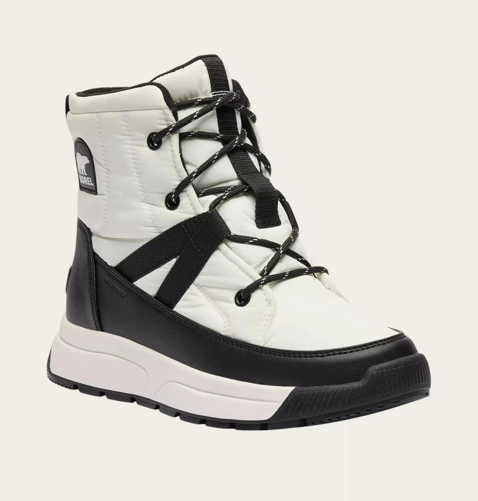 Sorel Women's Whitney III Mid Waterproof Boots- Sea Salt/ Black - Image 2