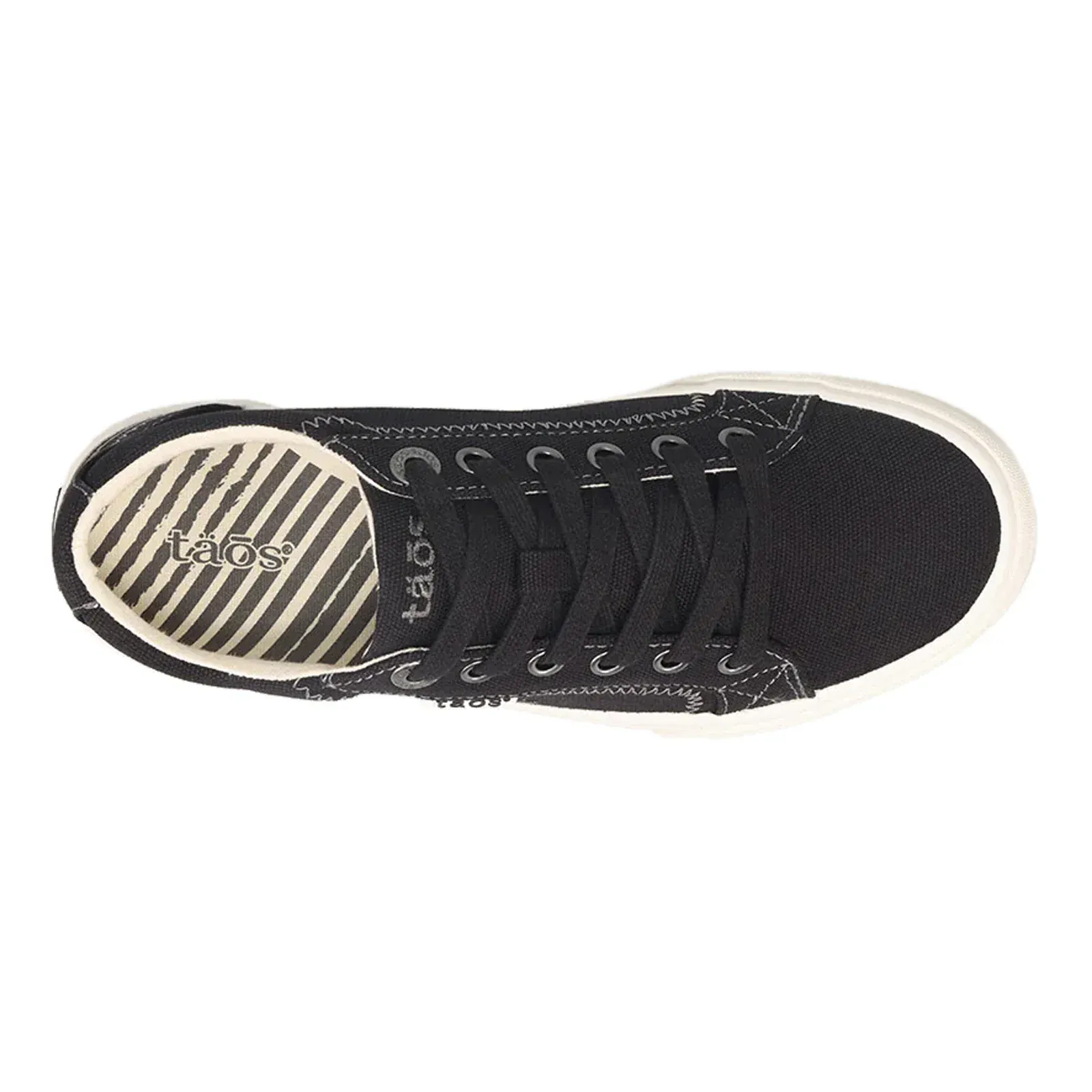 Taos Women's Plim Soul Canvas Sneakers- Black Campus - Image 4