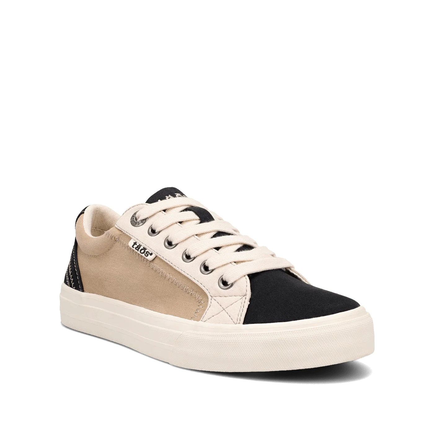 Taos Women's Plim Soul Canvas Sneakers- Black Tan Multi - Image 2