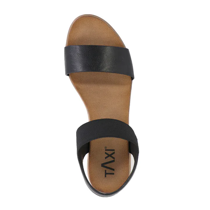 Taxi Women's Debbie 01 Wedge Sandals- Black - Image 3