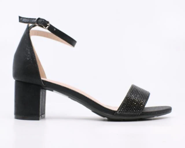 Taxi Women's Macy 02 Block Heels- Black Shiny