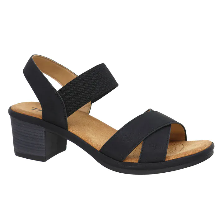 Taxi Women's Monica 01 Heeled Sandals- Black