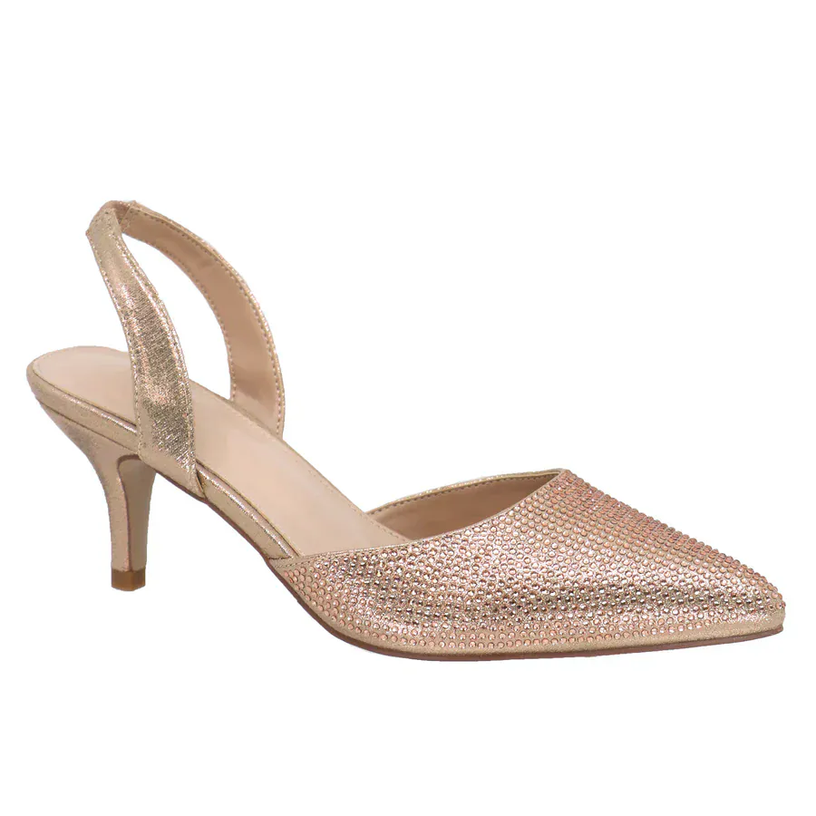 Taxi Women's Tyra Kitten Heels- Rose Gold