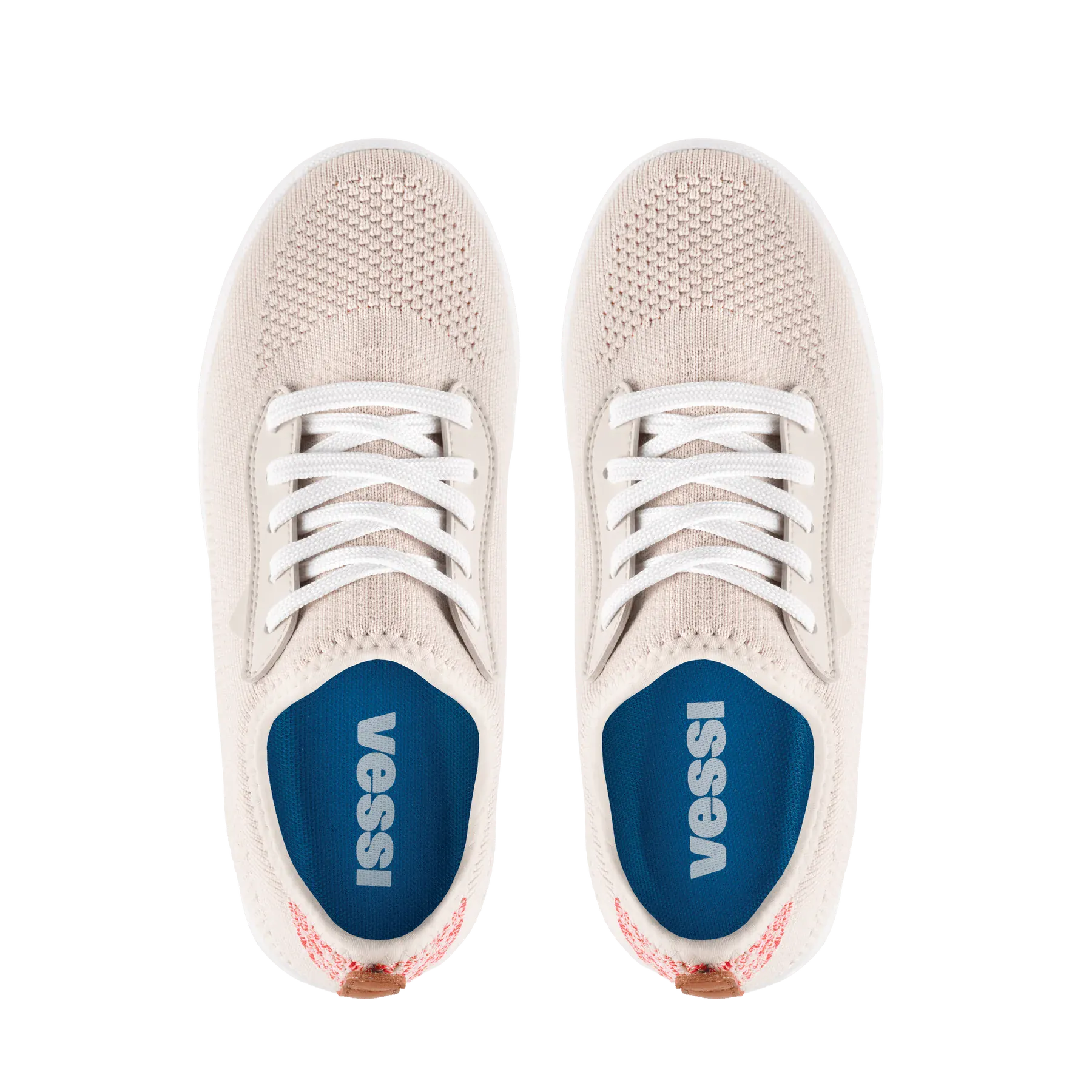 Vessi Women's Weekend Sneakers- Shell / Berry - Image 3