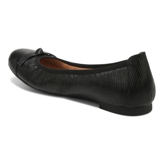 Vionic Women's Amorie Ballet Flats- Wavy Black Leather - Image 3