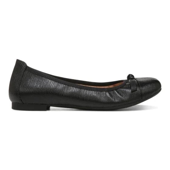 Vionic Women's Amorie Ballet Flats- Wavy Black Leather - Image 4