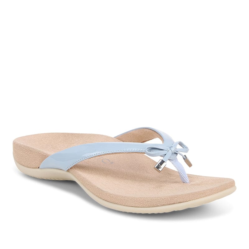 Vionic Women's Bella II Flip Flops- Skyway Blue Patent