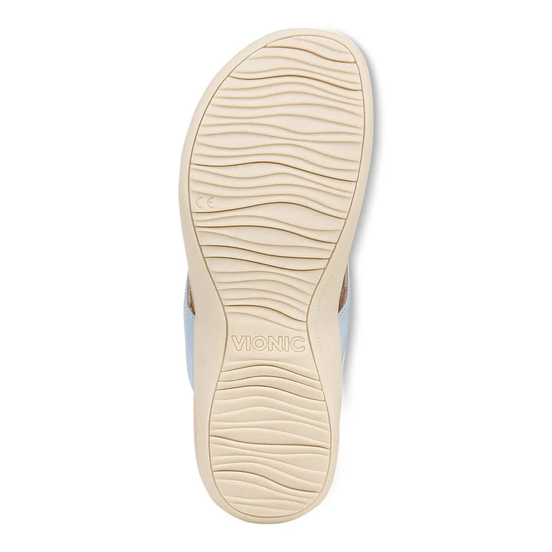 Vionic Women's Bella II Flip Flops- Skyway Blue Patent - Image 5