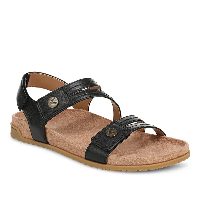 Vionic Women's Essie Sandals- Black Leather