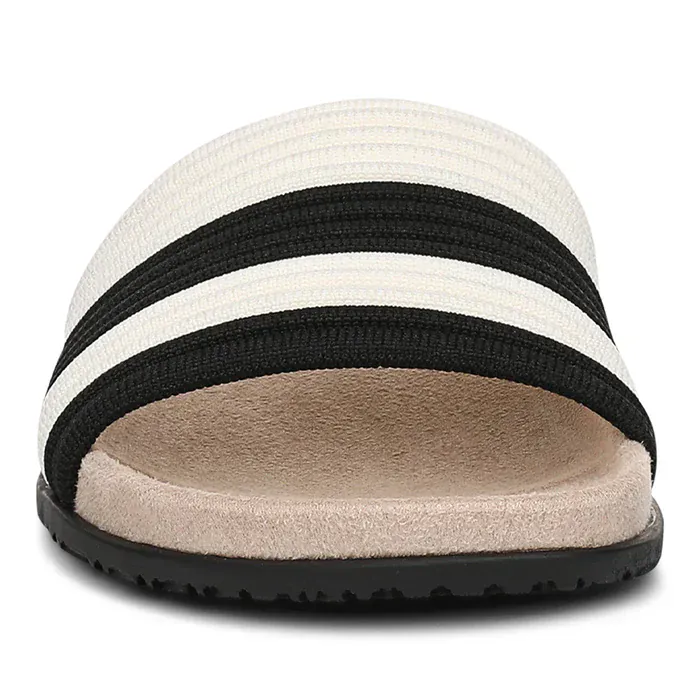 Vionic Women's Evie Knit Slide Sandals- Black/ Ivory - Image 5