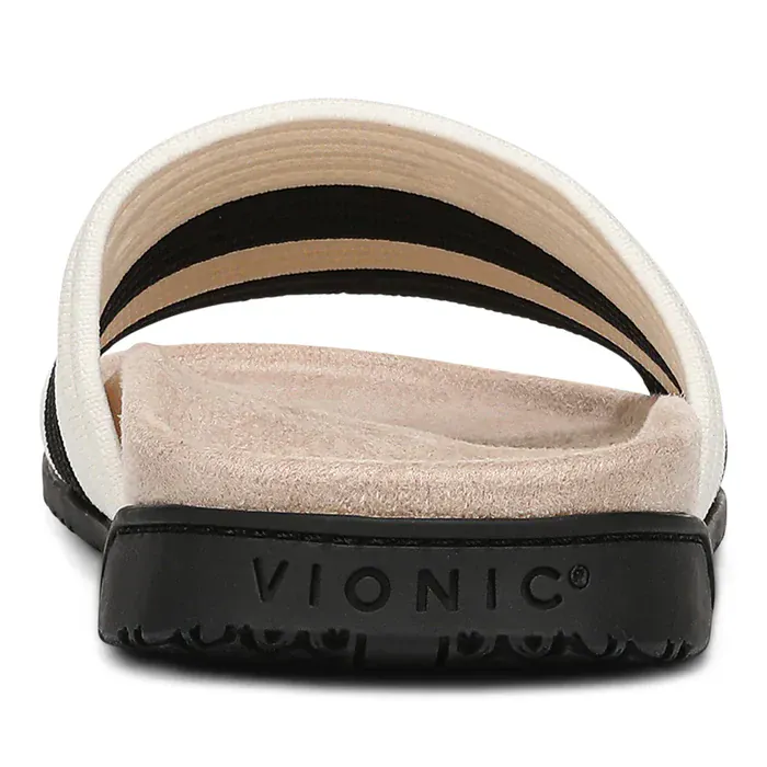 Vionic Women's Evie Knit Slide Sandals- Black/ Ivory - Image 6