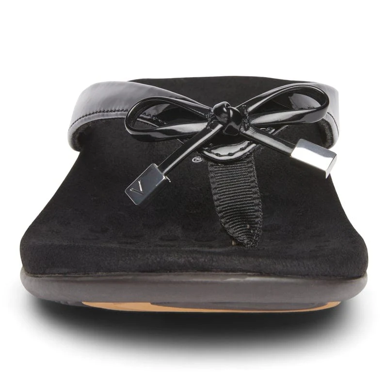 Vionic Women's Bella II Flip Flops- Black Patent - Image 6