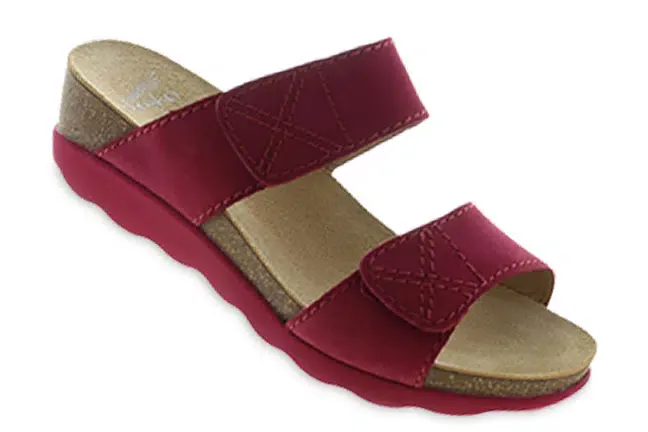 Dansko Women's Maddy Wedge Sandals- Red Milled Nubuck - Image 4