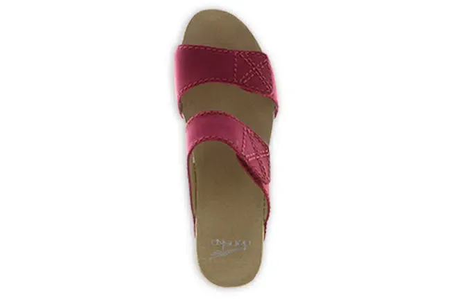 Dansko Women's Maddy Wedge Sandals- Red Milled Nubuck - Image 5